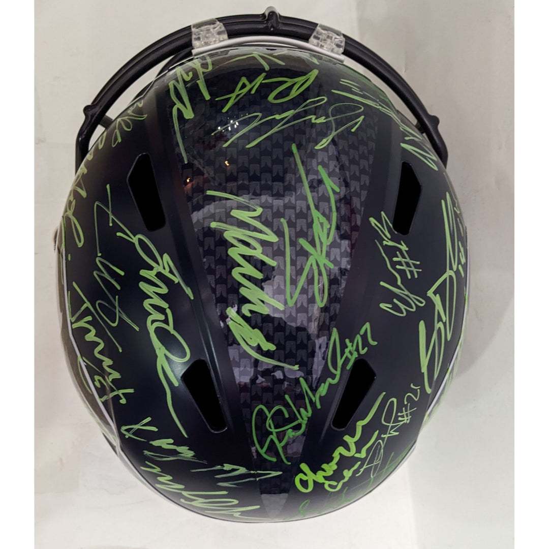 Seattle Seahawks 2025 Riddell speed full size NFL model helmet team signed with proof