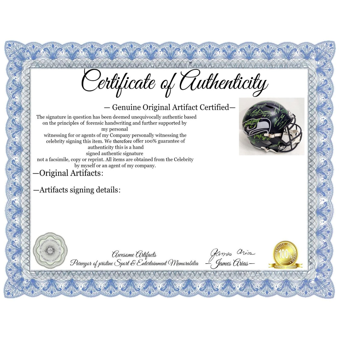 Seattle Seahawks 2025 Riddell speed full size NFL model helmet team signed with proof