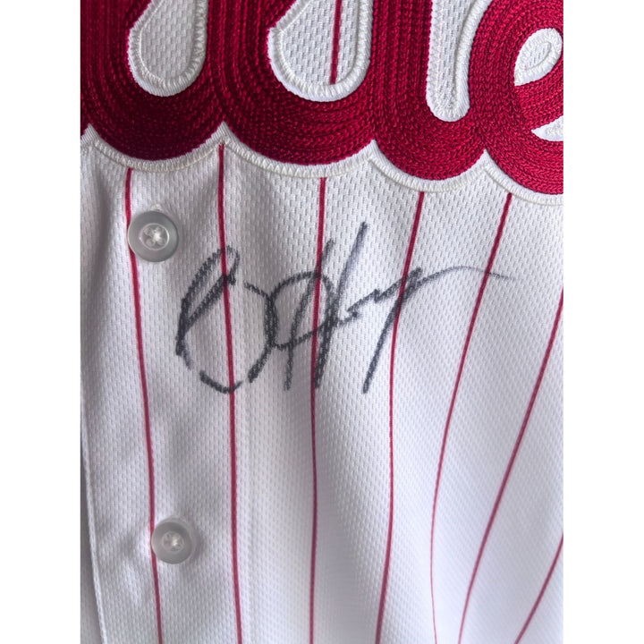 Bryce Harper Philadelphia Phillies official Mayestic jersey size 44 signed with proof