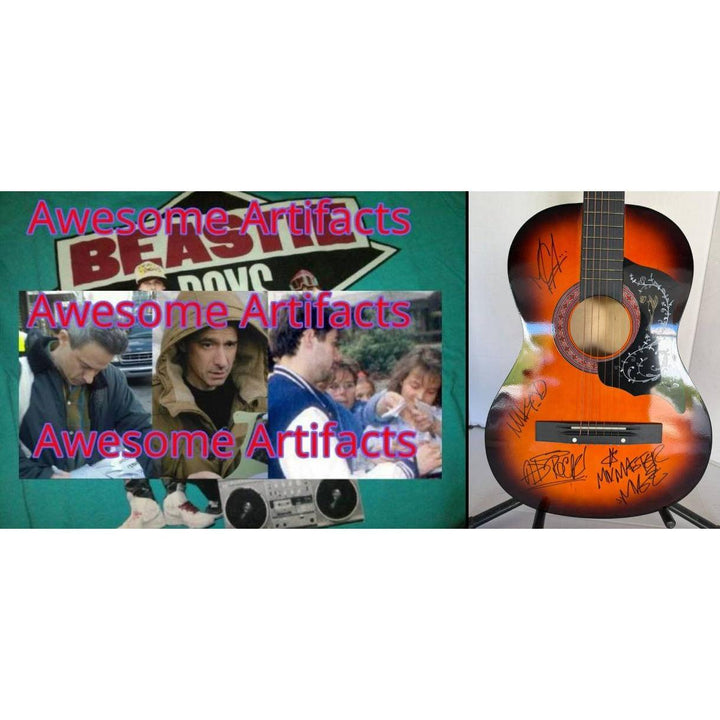 Beastie Boys Adam Youch Mike D Ad-Rock vintage acoustic guitar signed with proof