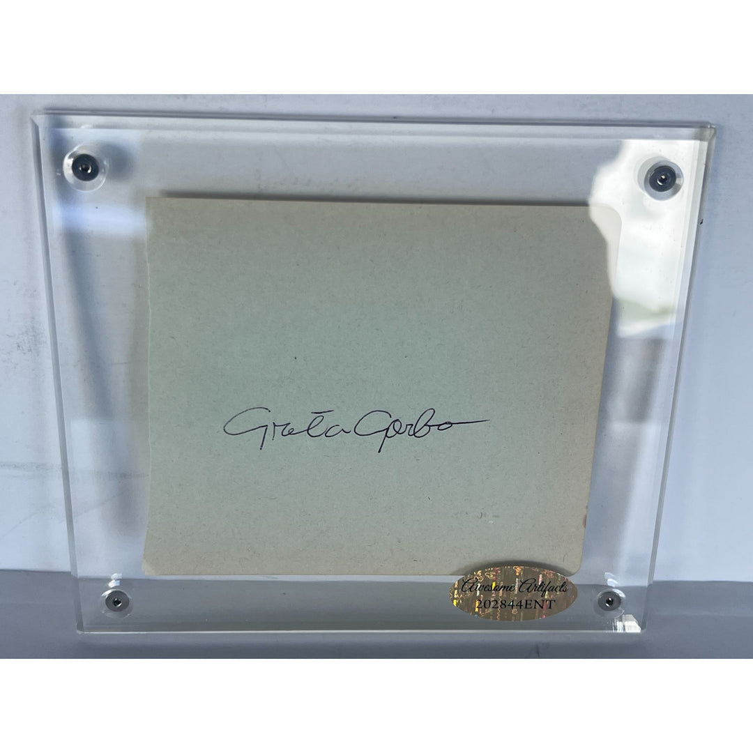 Greta Garbo vintage autograph page book signed . - Awesome Artifacts