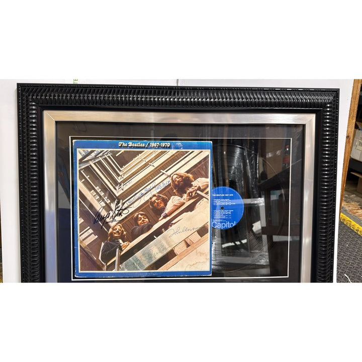 George Harrison John Lennon Paul McCartney Ringo Starr original lp "The Beatles 1967-1970" with museum quality frame & proof