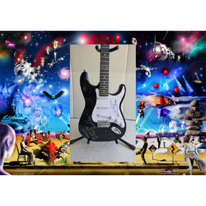 Geddy Lee Alex Lifeson Neil Peart Rush Stratocaster electric guitar signed with proof