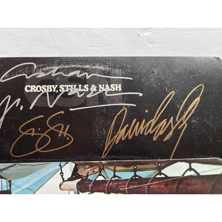 Crosby Stills & Nash and Young, LP signed with proof