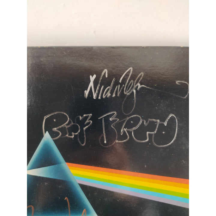 David Gilmour Roger Waters Richard Wright Nick Mason Pink Floyd original LP sign with proof