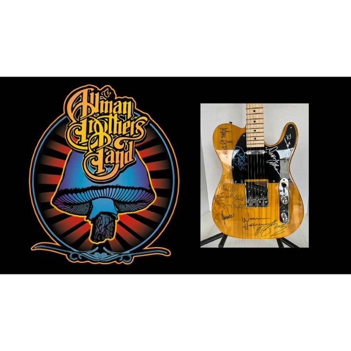 The Allman Brothers, Duane Allman, Greg Allman,  Butch Trucks,  Dickey Betts, Warren Haynes, Johanny Johanson 8 sigs in all guitar
