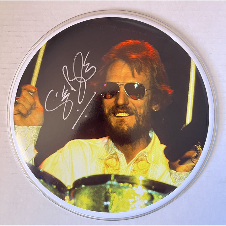 Ginger Baker of cream 10 inch drum head One of a Kind signed with proof Awesome Artifacts