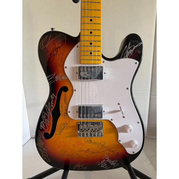 Blues legends vintage electric guitar 13 in all Stevie Ray Vaughan, BB King, Eric Clapton, Chuck Berry, Jeff Beck signed with proof
