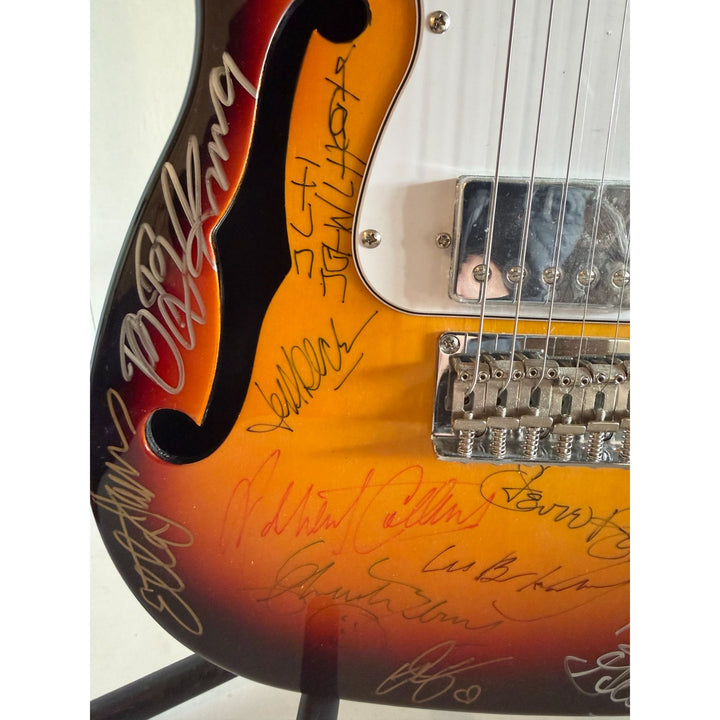 Blues legends vintage electric guitar 13 in all Stevie Ray Vaughan, BB King, Eric Clapton, Chuck Berry, Jeff Beck signed with proof