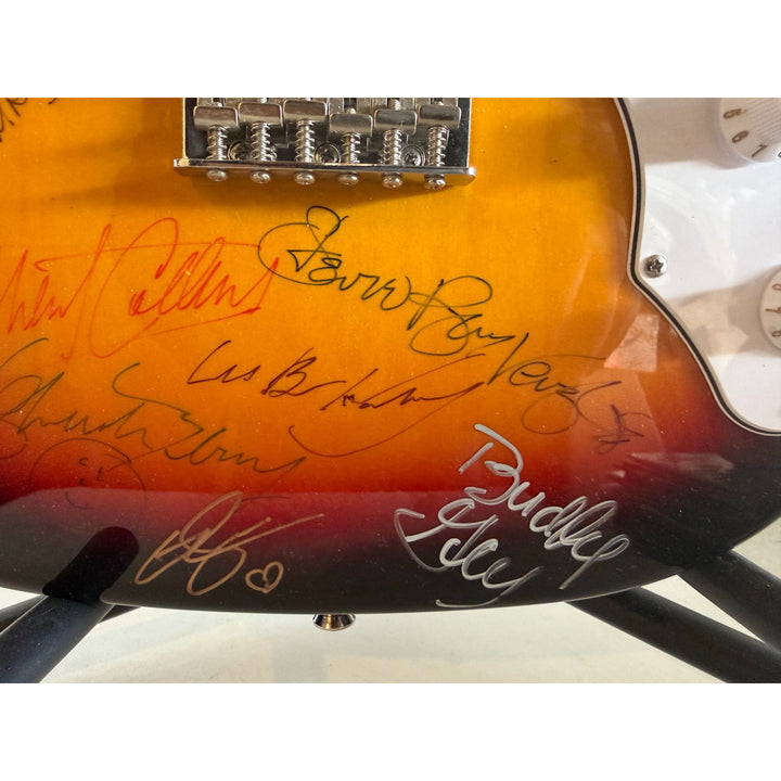 Blues legends vintage electric guitar 13 in all Stevie Ray Vaughan, BB King, Eric Clapton, Chuck Berry, Jeff Beck signed with proof