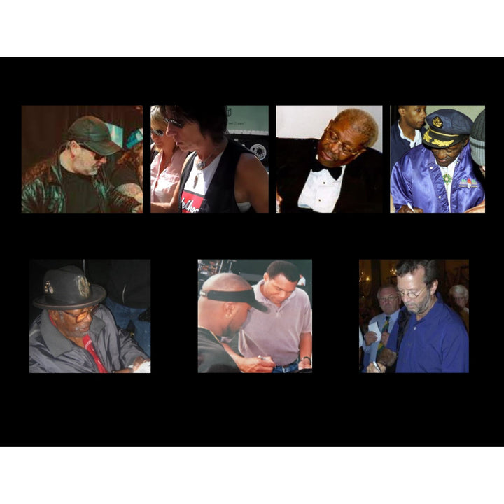 Blues legends vintage electric guitar 13 in all Stevie Ray Vaughan, BB King, Eric Clapton, Chuck Berry, Jeff Beck signed with proof