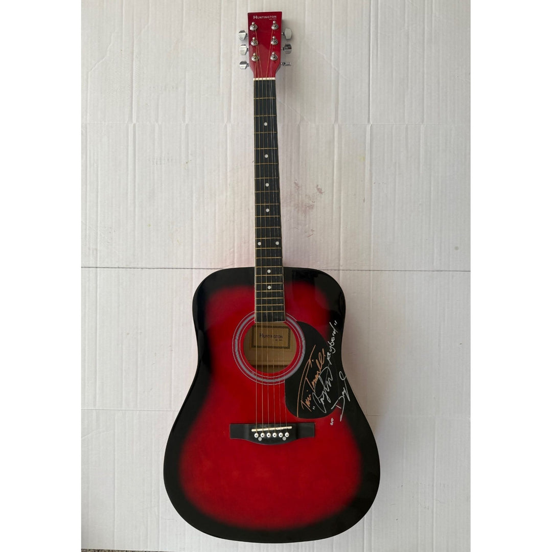 Toni Tennille and Daryl Dragon full size acoustic guitar signed with proof.