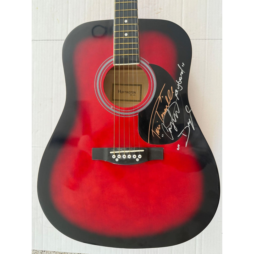 Toni Tennille and Daryl Dragon full size acoustic guitar signed with proof.