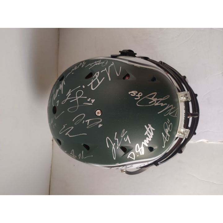 Philadelphia Eagles Schutt Pro Model Authentic Helmet team signed Saquon Barkley Aj Brown Devanta Smith Jalen Hurts Helmet signed with proof