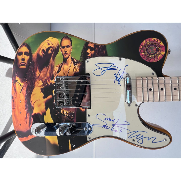 Alice in Chains Hand signed by Layne Staley, Jerry Cantrell, Mike Starr, and Sean Kinney telecaster electric guitar signed with proof..