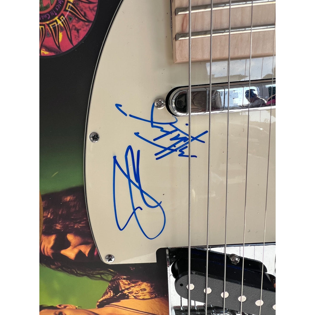Alice in Chains Hand signed by Layne Staley, Jerry Cantrell, Mike Starr, and Sean Kinney telecaster electric guitar signed with proof..