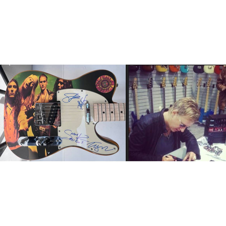 Alice in Chains Hand signed by Layne Staley, Jerry Cantrell, Mike Starr, and Sean Kinney telecaster electric guitar signed with proof..
