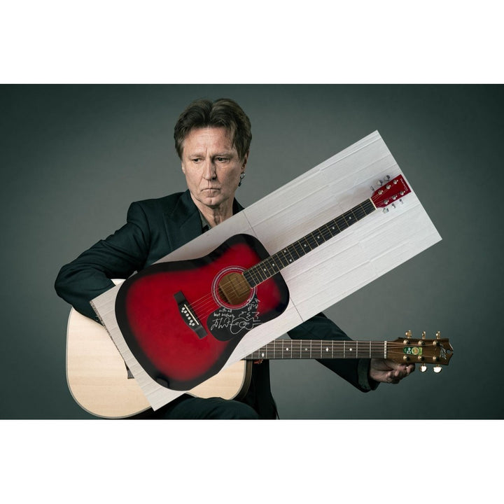 John Waite full size acoustic guitar signed with proof.