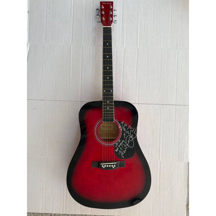 John Waite full size acoustic guitar signed with proof.