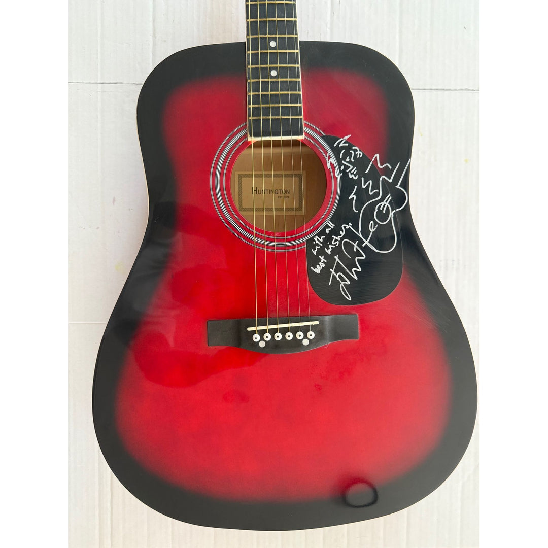 John Waite full size acoustic guitar signed with proof.