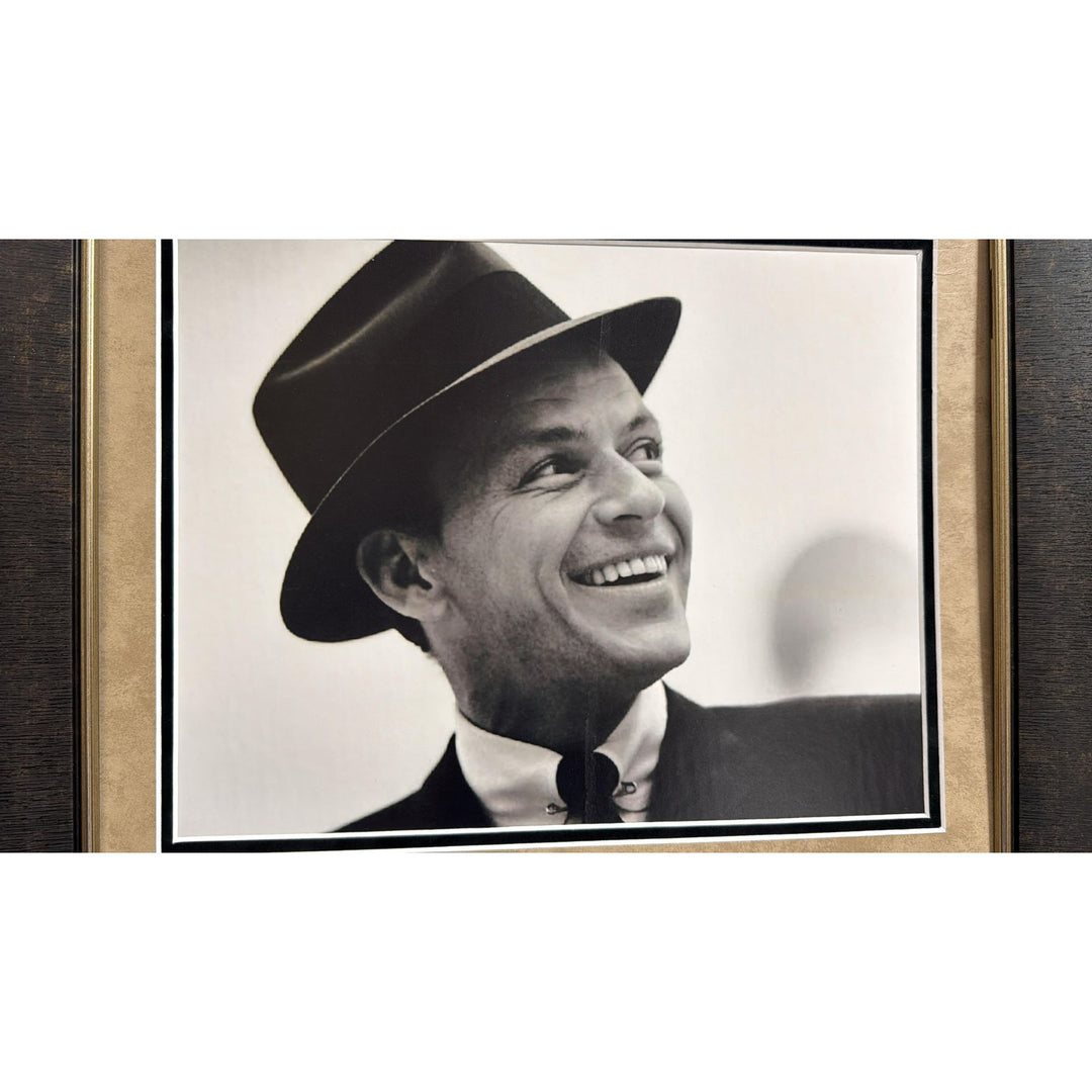 Frank Sinatra vintage autograph book page signed with proof and museum quality frame 