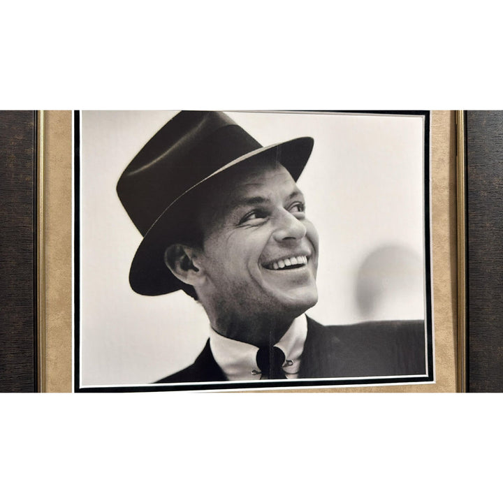 Frank Sinatra vintage autograph book page signed with proof and museum quality frame 