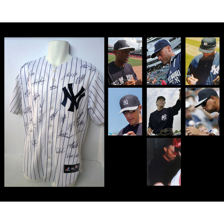 2009 New York Yankees Derek Jeter, Mariano Rivera, Hideki Matsui, World Series champions team signed jersey with proof