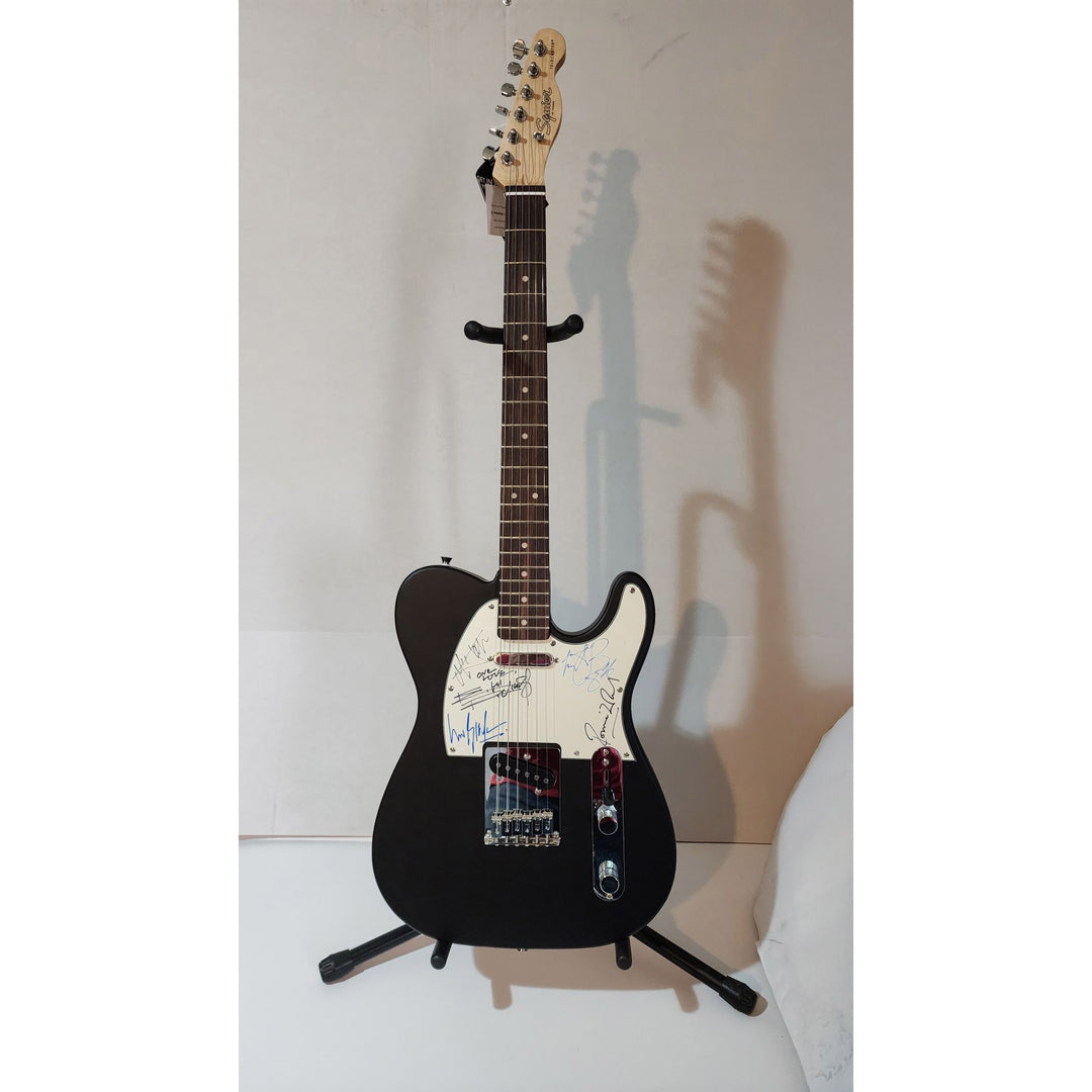 Rolling Stones Mick Jagger, Keith Richards, Bill Wyman, Charlie Watts & Ronnie Wood authentic Fender telecaster electric guitar signed