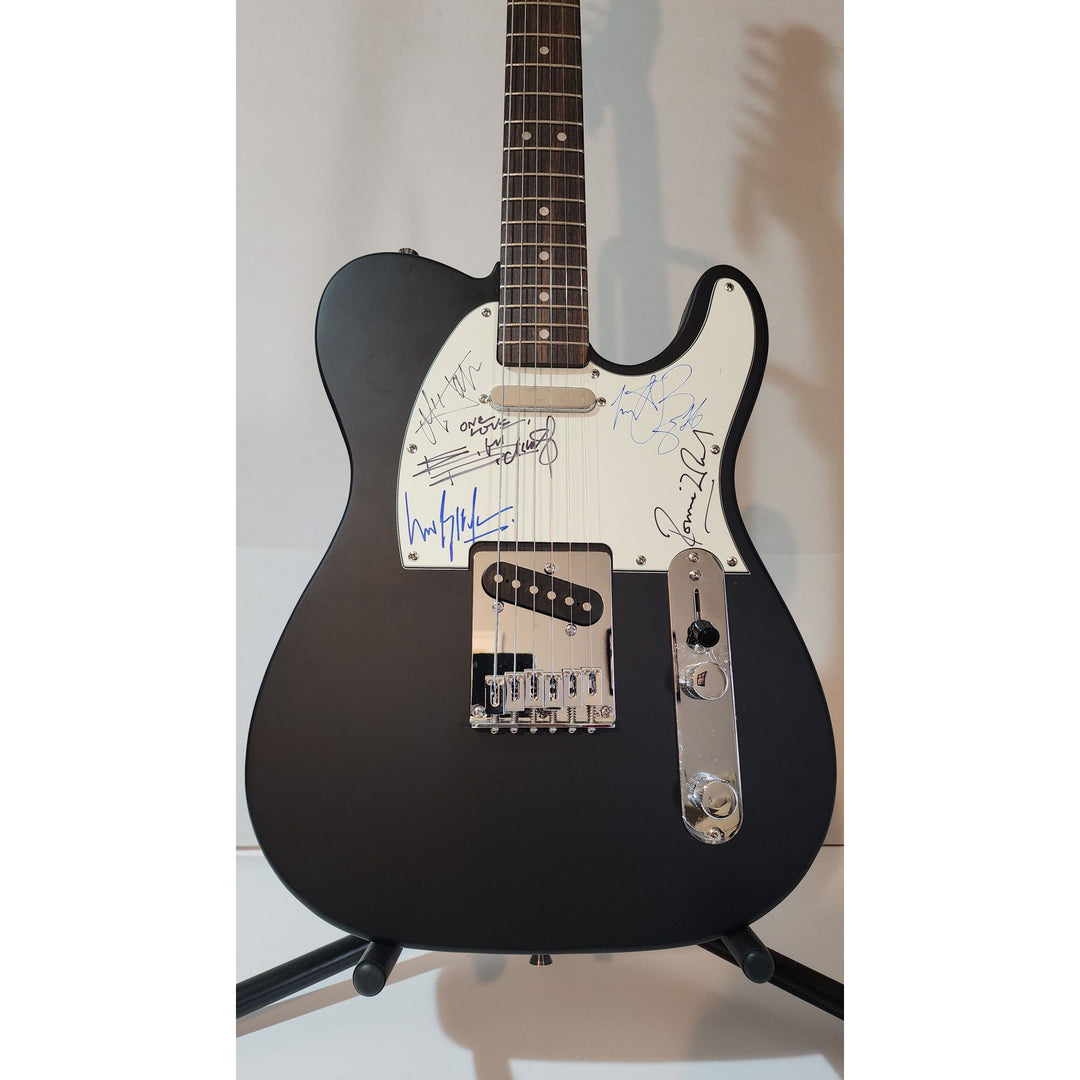 Rolling Stones Mick Jagger, Keith Richards, Bill Wyman, Charlie Watts & Ronnie Wood authentic Fender telecaster electric guitar signed