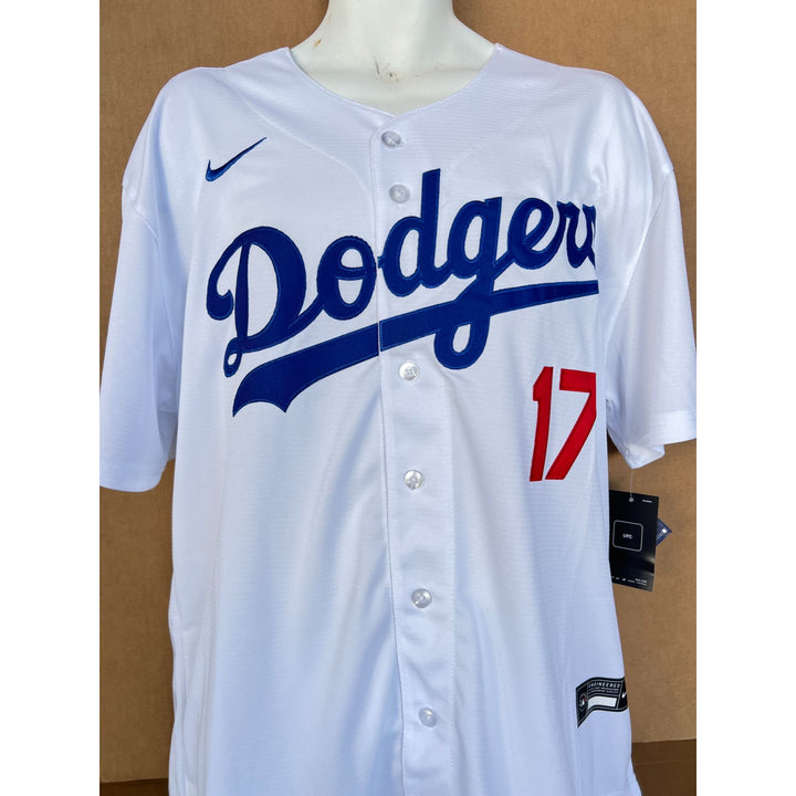 shohei ohtani Los Angeles Dodgers nike jersey signed with proof.