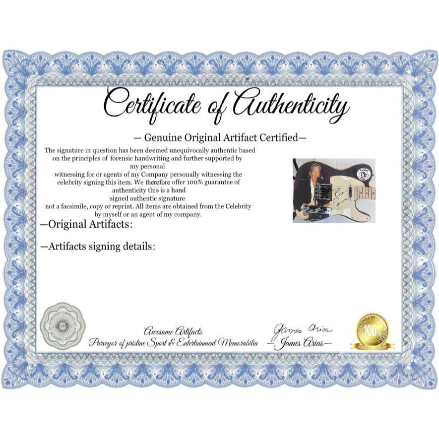 Bob Scaggs one of a kind full size telecaster  electric guitar signed.