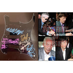 Load image into Gallery viewer, Bill Wyman, Ronnie Wood, Keith Richards, Mick Jagger, Charlie Watts The Rolling Stones  Stratocaster guitar pickguard signed with proof
