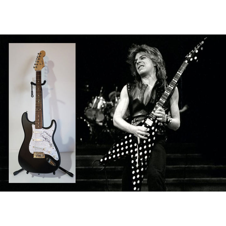 Randy Rhoads, Fender Stratocaster electric guitar signed with proof