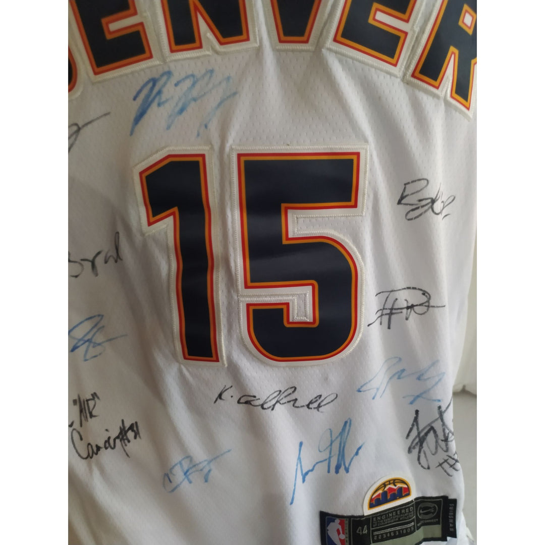 Nikola jokic Jamal Murray Michael Porter Jr Denver Nuggets 20223 NBA champions team signed game model Joker Jersey signed with proof