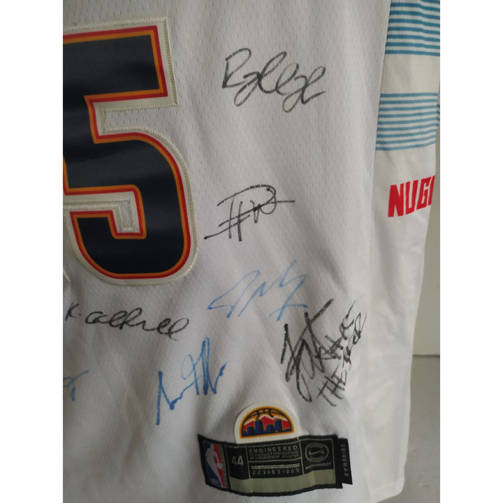 Nikola jokic Jamal Murray Michael Porter Jr Denver Nuggets 20223 NBA champions team signed game model Joker Jersey signed with proof