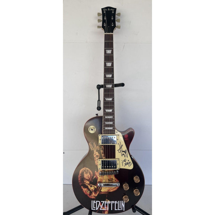 Led Zeppelin Jimmy Page  one of a kind les paul (full size) electric guitar signed with proof
