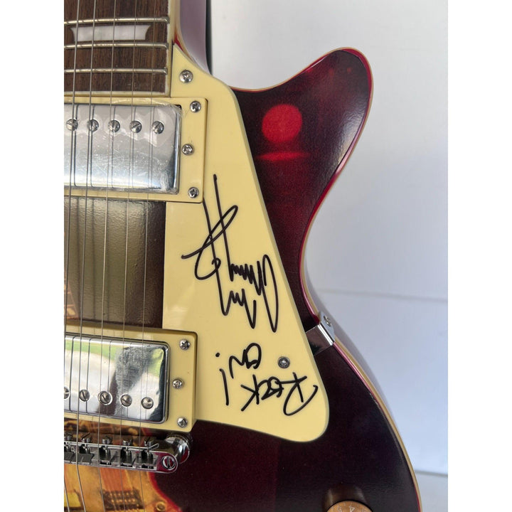 Led Zeppelin Jimmy Page  one of a kind les paul (full size) electric guitar signed with proof
