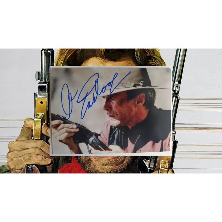 Clint Eastwood vintage 5x7 photo signed with proof Awesome Artifacts