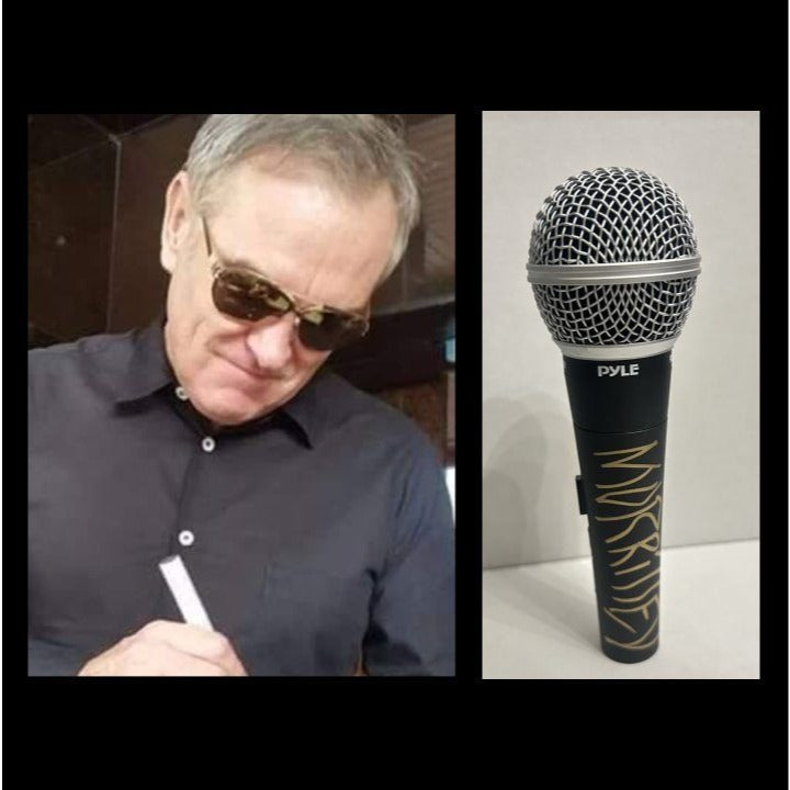 Patrick  Morrissey lead singer of the Smiths signed microphone with proof