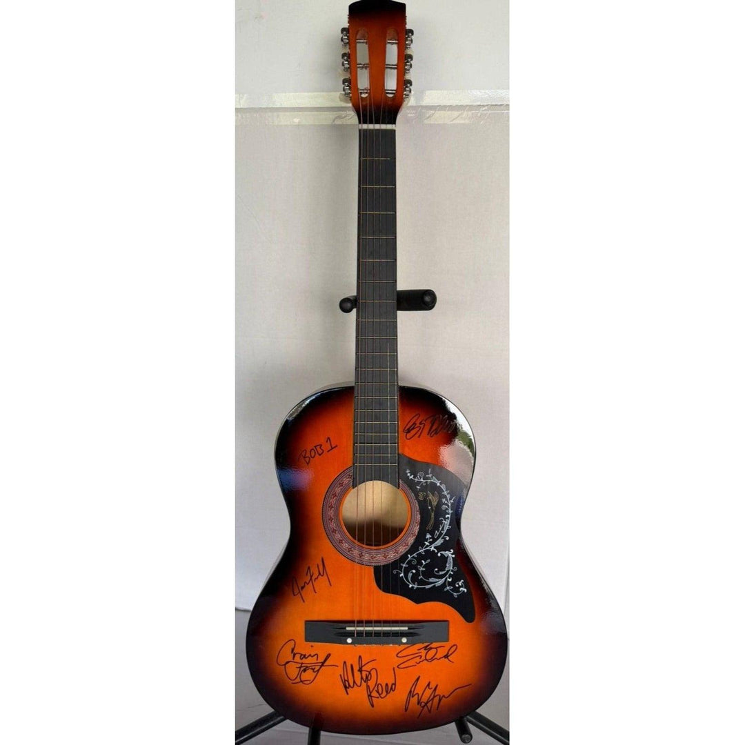 Bob Segar and the Silver Bullet Band vintage acoustic guitar signed with proof