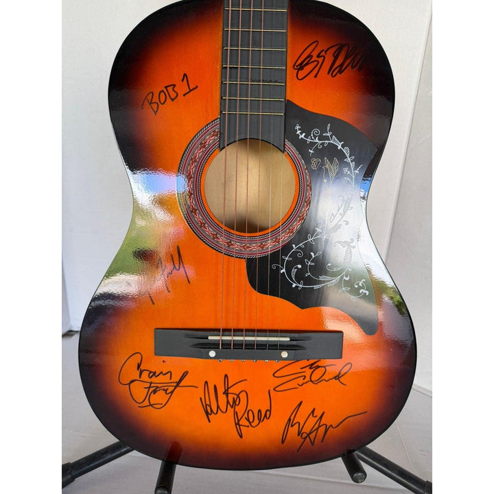 Bob Segar and the Silver Bullet Band vintage acoustic guitar signed with proof