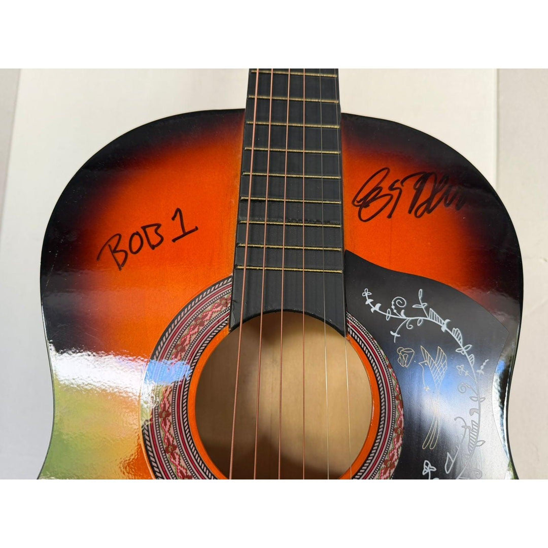 Bob Segar and the Silver Bullet Band vintage acoustic guitar signed with proof
