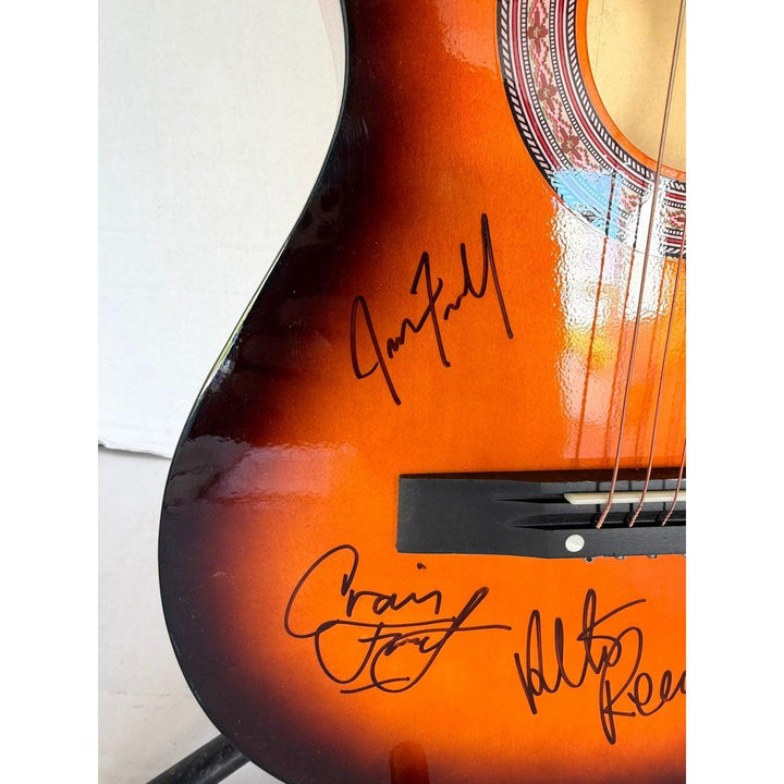 Bob Segar and the Silver Bullet Band vintage acoustic guitar signed with proof