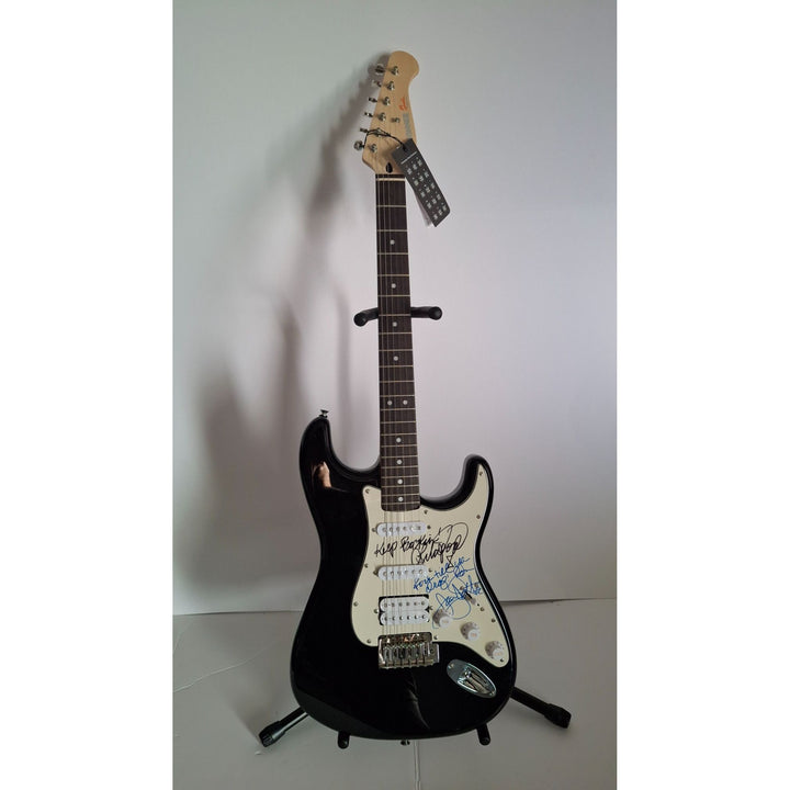 Joan Jett & Lita Ford signed with inscriptions authentic Fender Stratocaster electric guitar signed with proof