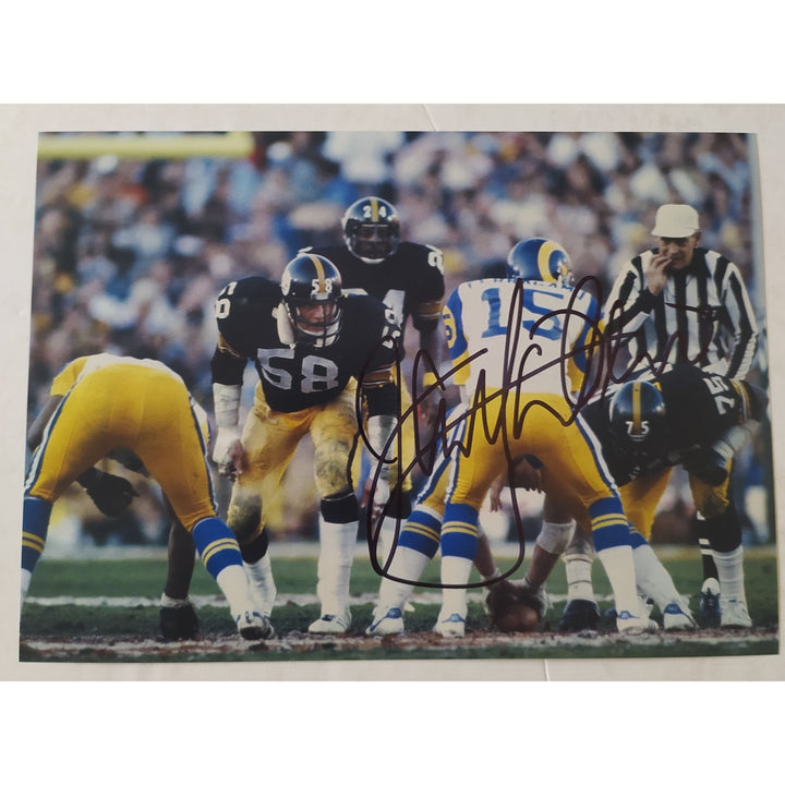 Jack Lambert, Pittsburgh, Steelers, Hall of Famers, 5x7 photo, signed, with proof