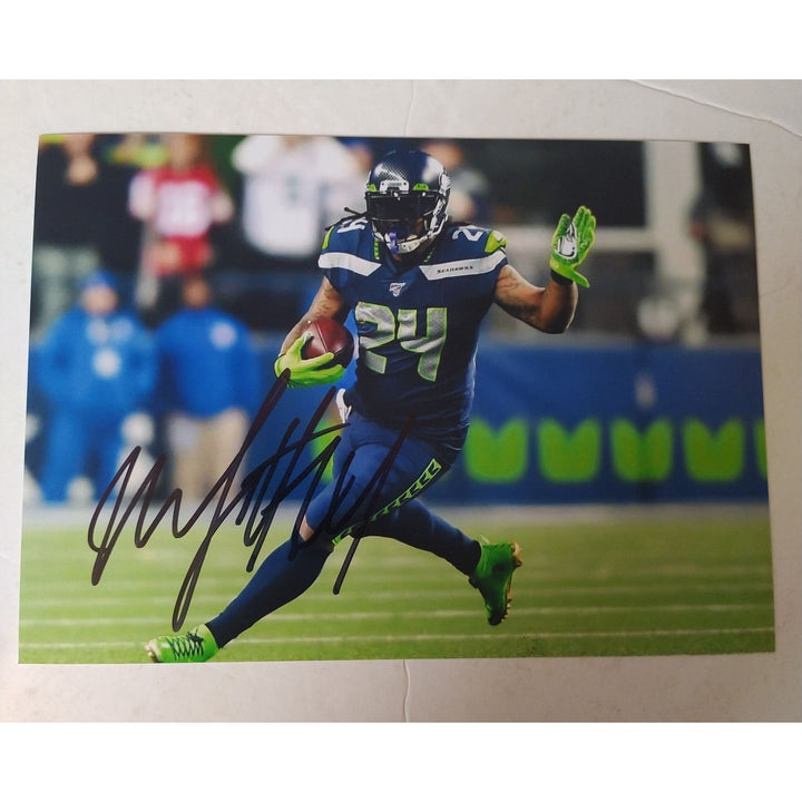 Marshawn Lynch, Seattle, Seahawks, Super Bowl, Champions, signed, 5x7 photo, with proof