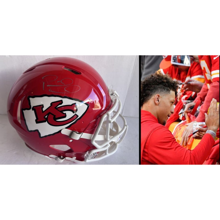 Patrick Mahomes Kansas City Chiefs Riddell authentic helmet signed with proof