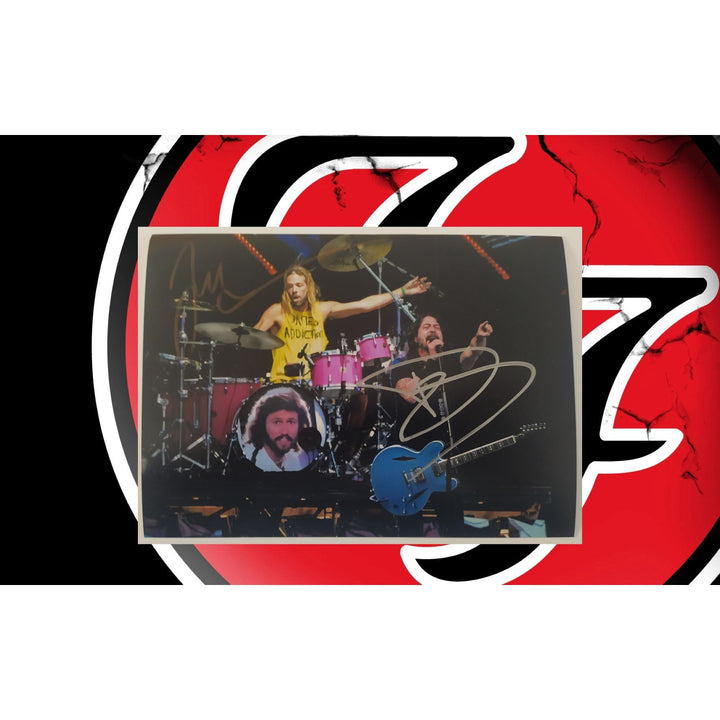 David Grohl & Taylor Hawkins Foo Fighters 5x7 photo signed with proof