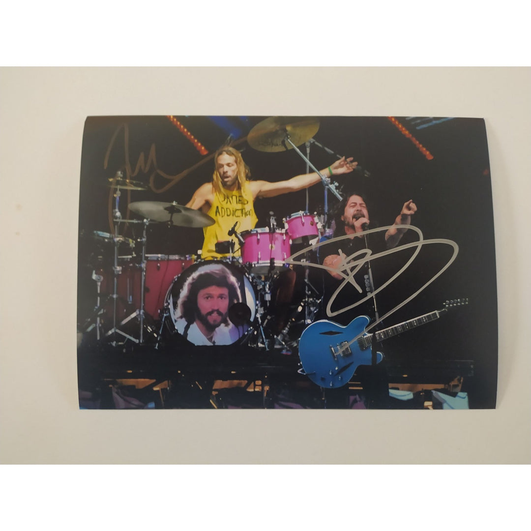 David Grohl & Taylor Hawkins Foo Fighters 5x7 photo signed with proof