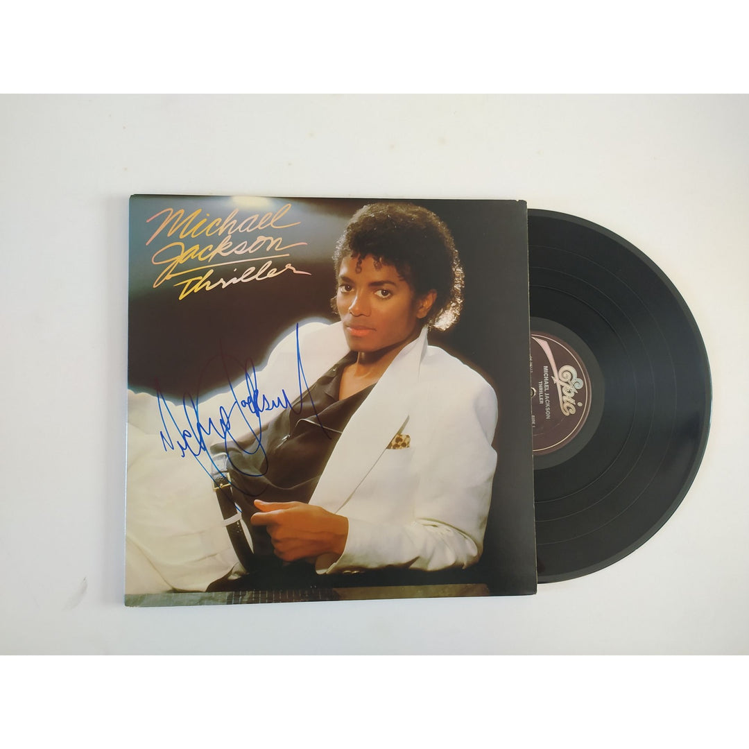 Michael Jackson original Thriller LP signed with proof